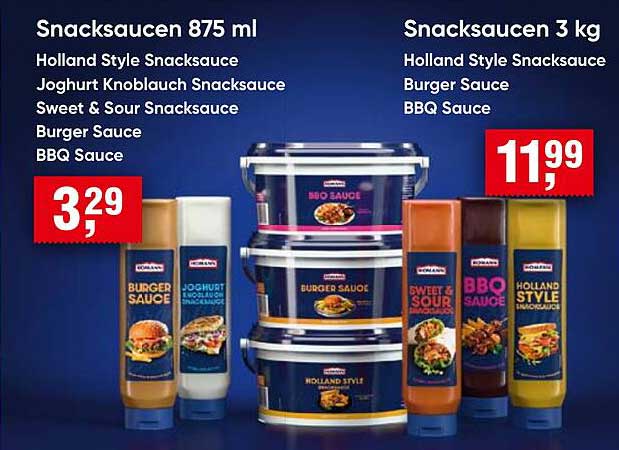 Snacksaucen 875 ml