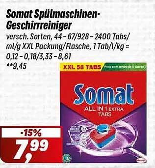 Somat Spülmaschinen-Geschirrreiniger