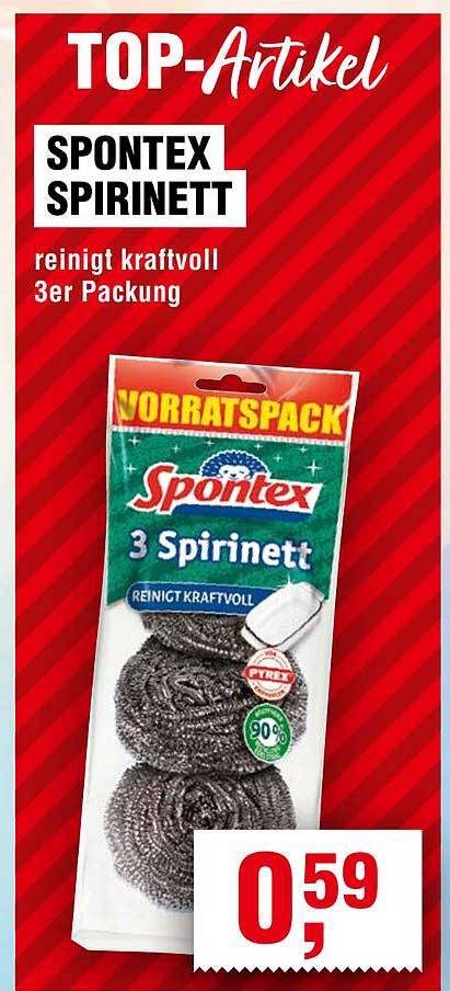 SPONTEX SPIRINETT reinigt kraftvoll 3er Packung