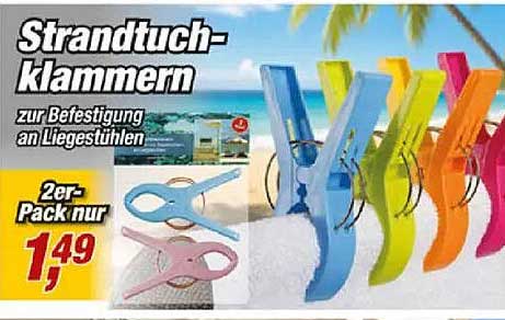 Strandtuch-Klammern