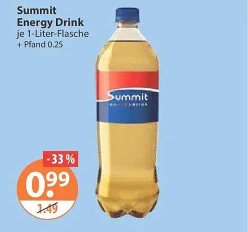 Summit Energy Drink je 1-Liter-Flasche + Pfand 0.25
