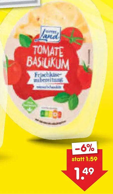 Tomate Basilikum Frischkäse mediterran