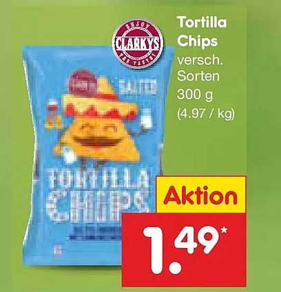 Tortilla Chips versch. Sorten 300 g (4.97 / kg)