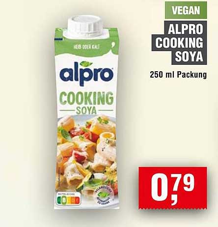 VEGAN ALPRO COOKING SOYA 250 ml Packung