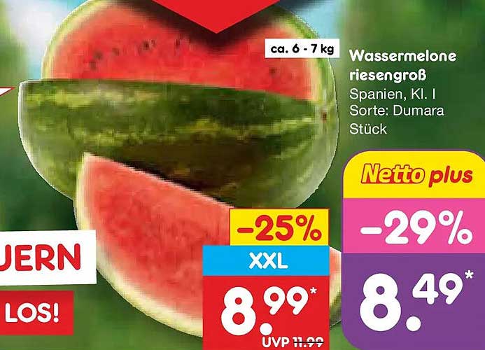 Wassermelone riesengroß
