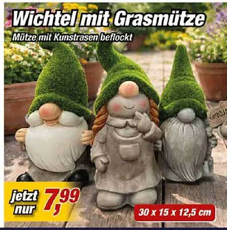 Wichtel mit Grasmütze