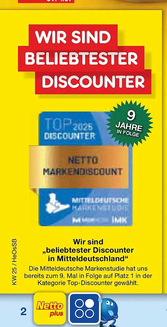 WIR SIND BELIEBTESTER DISCOUNTER