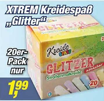 XtREM Kreidespaß „Glitter“ 20er-Pack nur