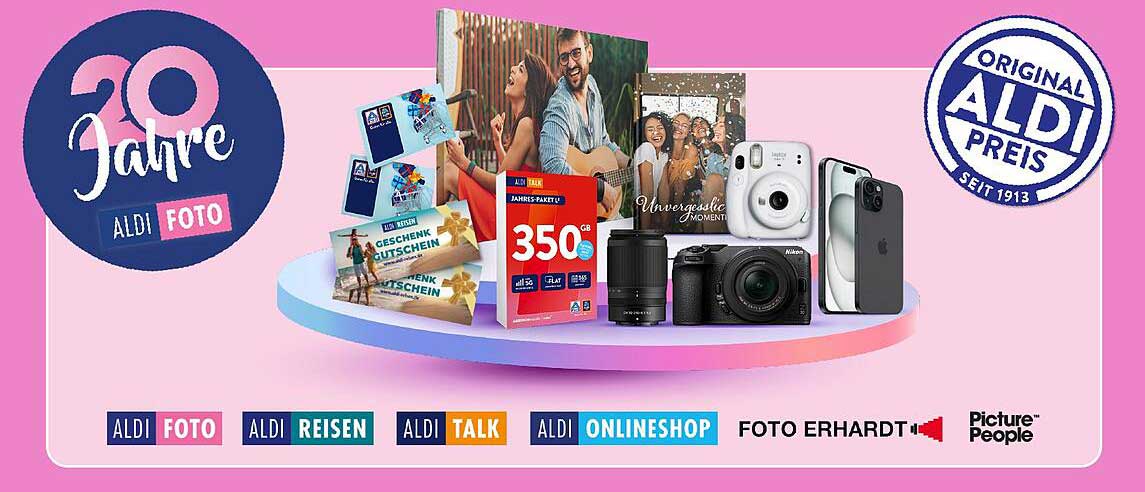 20 Jahre ALDI FOTO - Jubiläumsangebot