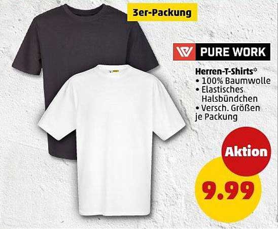 3er-Pack Herren-T-Shirts von PURE WORK