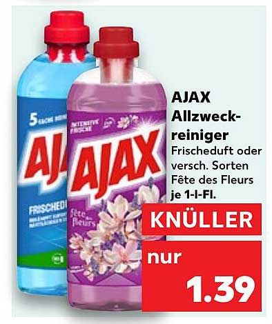 AJAX Allzweckreiniger Frischduft oder verschiedenen Sorten Fête des Fleurs je 1-l-Fl.