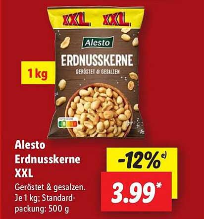 Alesto Erdnüsse XXL - Geröstet & Gesalzen