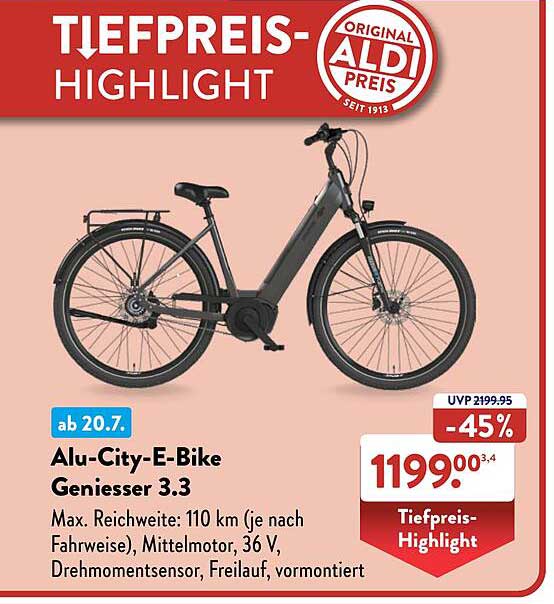 Alu-City-E-Bike Geniesßer 3.3