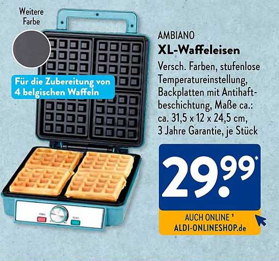 AMBIANO XL-Waffeleisen