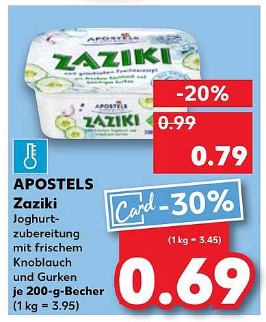 APOSTELS Zaziki Joghurtzubereitung mit frischem Knoblauch und Gurken