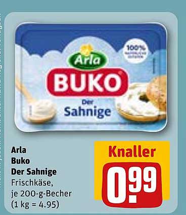 Arla Buko Der Sahniege Frischkäse, je 200-g-Becher