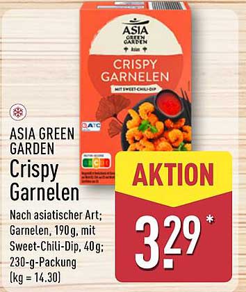 ASIA GREEN GARDEN Crispy Garnelen mit Sweet-Chili-Dip, 230-g-Packung