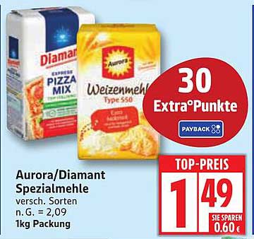 Aurora/Diamant Spezialmehle 1kg Packung zum Top-Preis