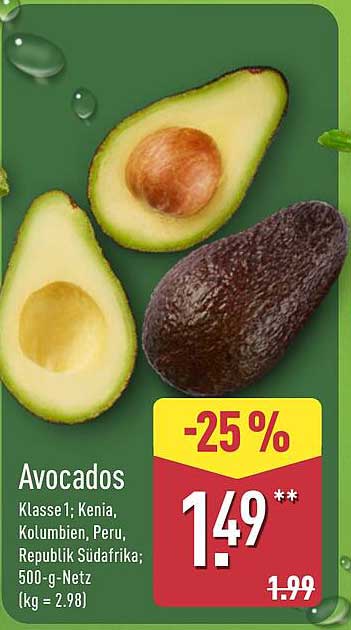 Avocados Klasse 1 - 500 g Netz