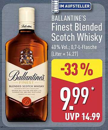 BALLANTINE'S Finest Blended Scotch Whisky 0,7 L