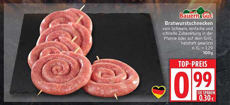 Bauern Gut Bratwurstschnecken