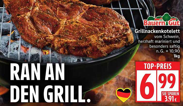 Bauern Gut Grillnackensteak vom Schwein, herzhaft mariniert
