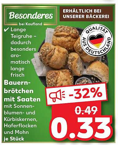 Bauernbrötchen mit Saaten – jetzt zum Aktionspreis!