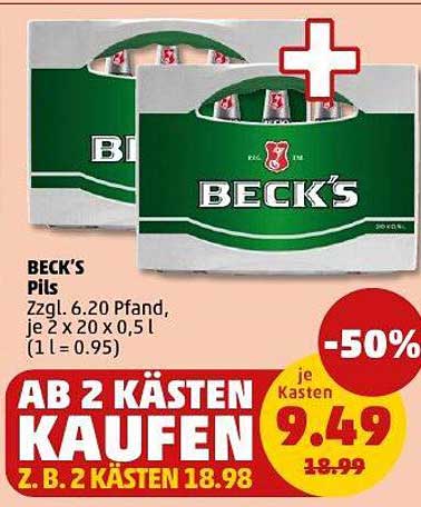 Beck's Pils im Angebot – Geschmack und Qualität zum besten Preis!