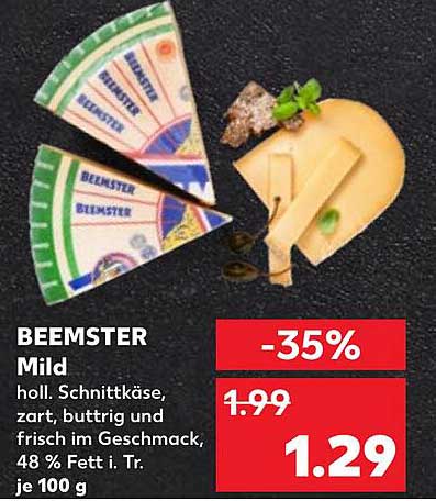 BEEMSTER Mild - Holländischer Schnittkäse