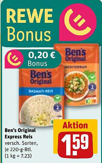 Ben's Original Express Reis - Verschiedene Sorten