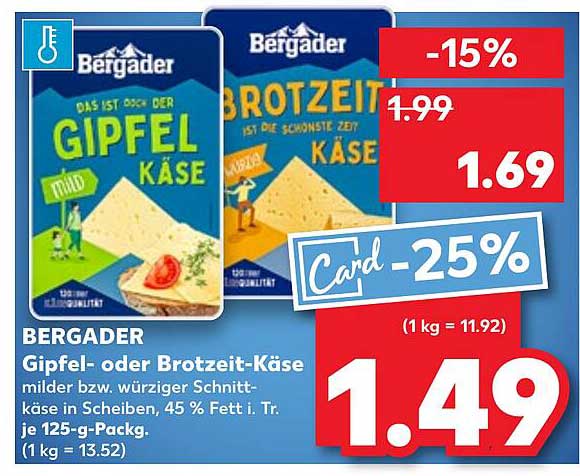 Bergader Gipfel- oder Brozeit-Käse - Jetzt im Angebot!