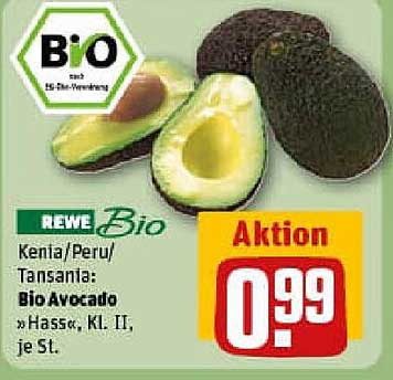Bio Avocado »Hass« - Aktionsangebot bei REWE