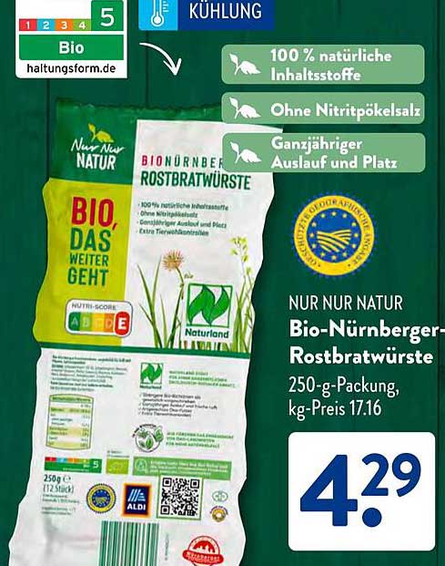 Bio-Nürnberger Rostbratwürste 250 g