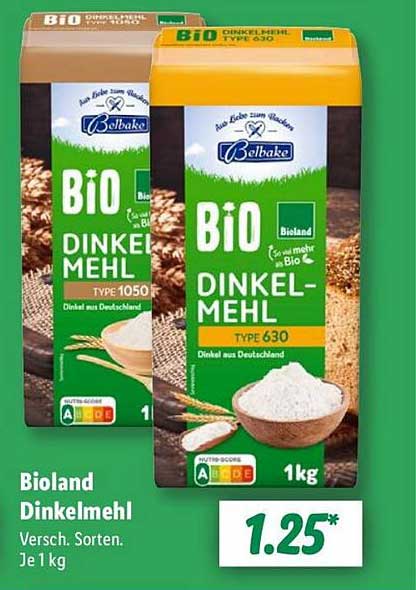 Bioland Dinkelmehl – Verschiedene Sorten, je 1 kg