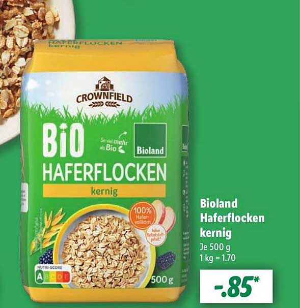 Bioland Haferflocken kernig 500 g