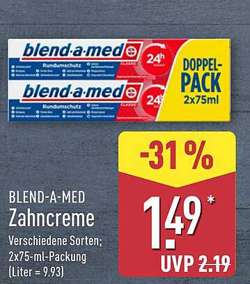BLEND-A-MED Zahnceme, Doppel-Pack 2x75ml