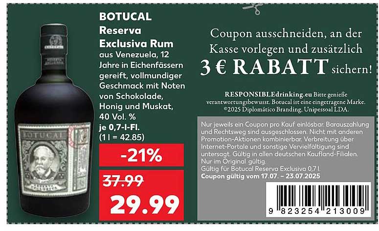 BOTUCAL Reserva Exclusiva Rum aus Venezuela, 12 Jahre gereift