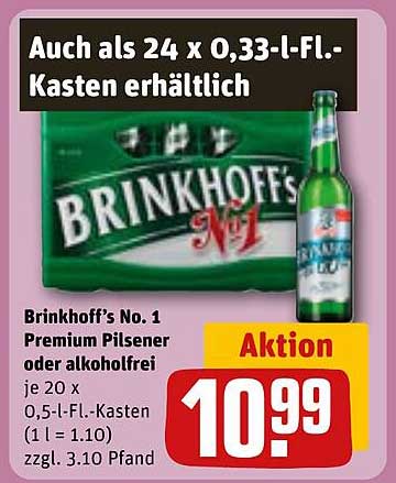 Brinkhoff’s No. 1 Premium Pilsener oder alkoholfrei - Aktionspreis