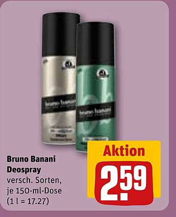 Bruno Banani Deospray – Verschiedene Sorten, je 150-ml-Dose