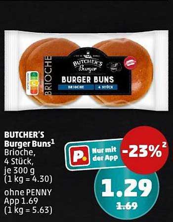 BUTCHER'S Burger Buns, 4 Stück