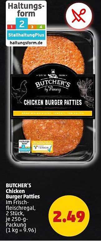 BUTCHER'S Chicken Burger Patties