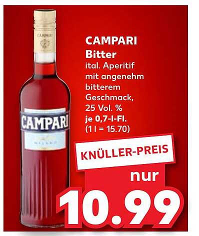 CAMAPRI Bitter - Italienischer Aperitif mit angenehmem bitteren Geschmack