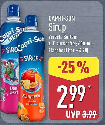 CAPRI-SUN Sirup - Verschiedene Sorten, Zuckerfrei