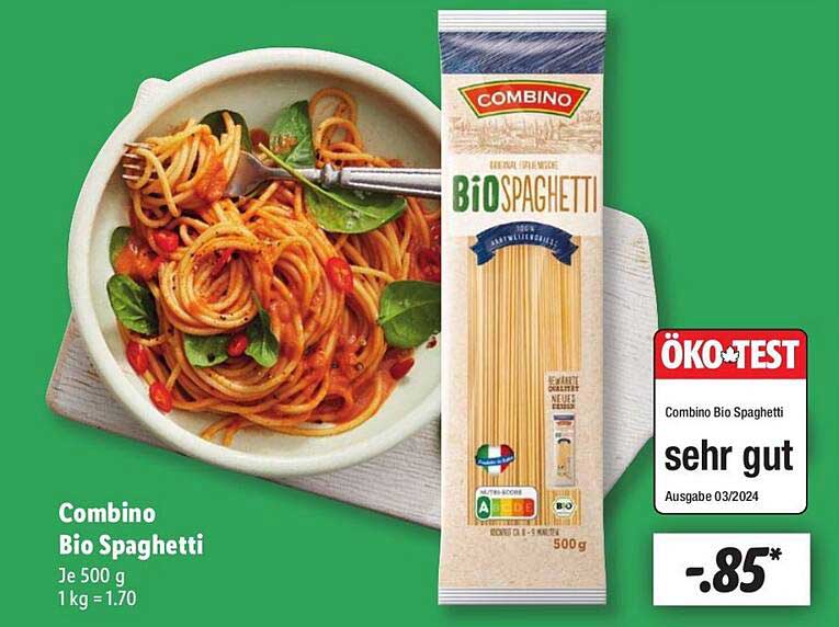 Combino Bio Spaghetti 500 g - 5,49 Euro (statt 7,34 Euro)