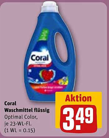 Coral Waschmittel flüssig Optimal Color, je 23-WL-FL.