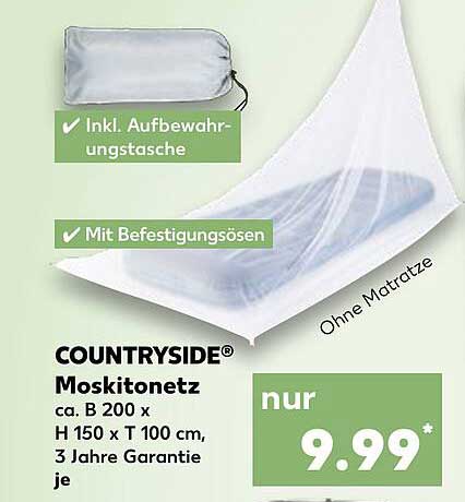 COUNTRYSIDE® Mosktonetz 200 x 150 x 100 cm für nur 9,99 €