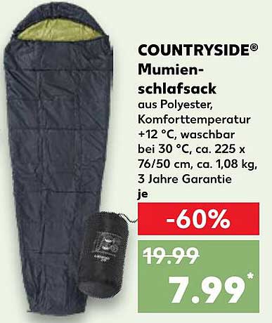 COUNTRYSIDE® Mumien-Schlafsack aus Polyester