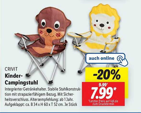 CRIVIT Kinder-Campingstuhl