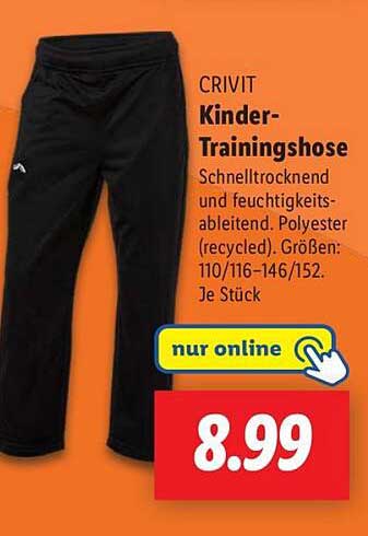 CRIVIT Kinder-Trainingshose