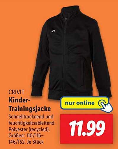 CRIVIT Kinder-Trainingsjacke